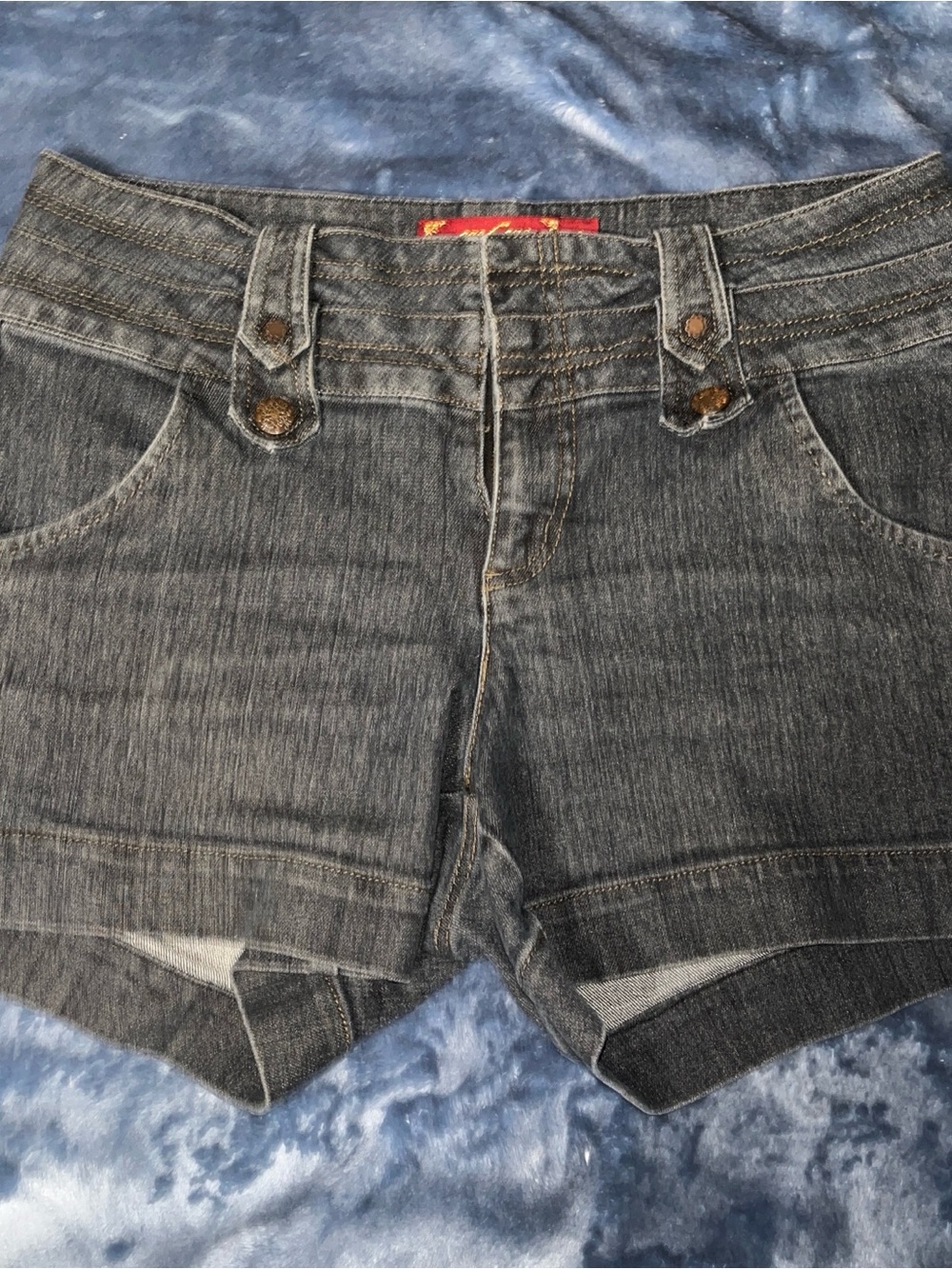 one 5 one Women's Dark Denim Jean Shorts